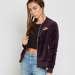 Nike Sportswear Purple Velour Jacket